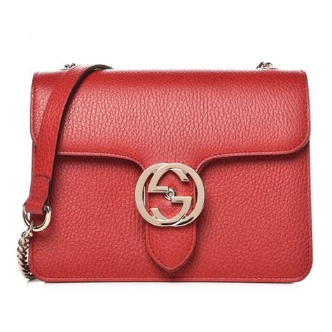 gucci crossbody red leather|Gucci leather crossbody bag.